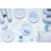 Picture of PAPER NAPKIN RUFFLED BABY BLUE 33X33CM - 12 PACK